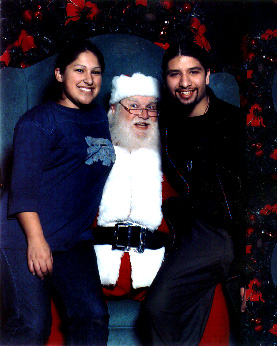 My Girl Friend and I on Santa's Lap.